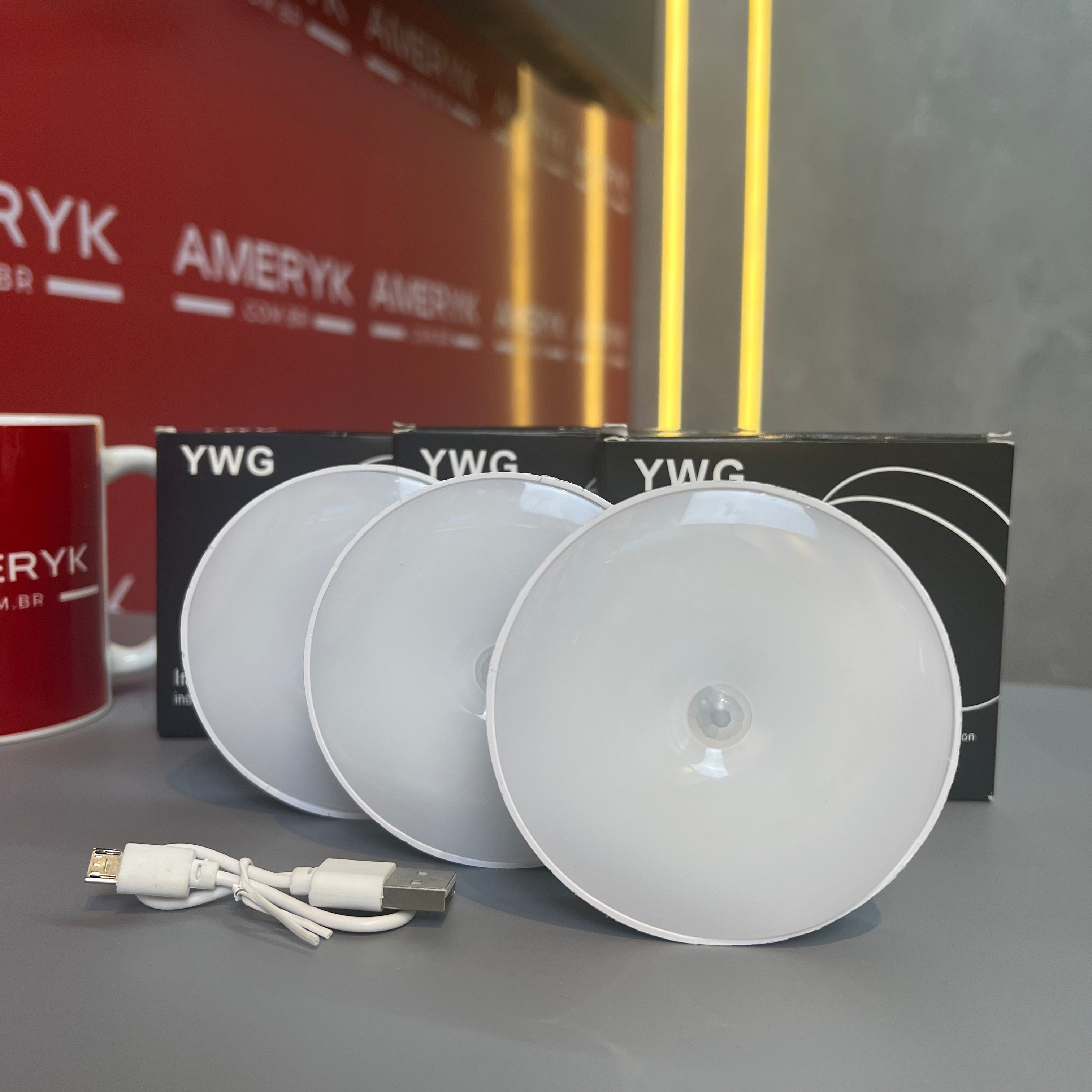 Kit Luminárias com sensor de presença - FRETE GRÁTIS - AMERYK