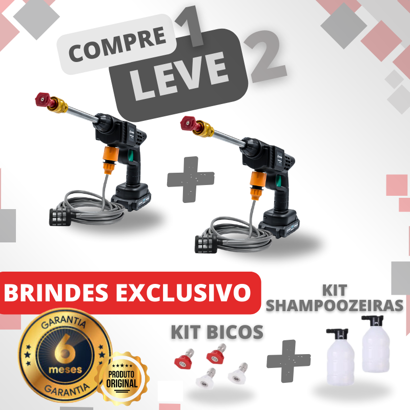 COMPRE 1 LEVE 2 Lavadora de Alta Pressão + BRINDES EXCLUSIVOS (DESCONTO EXCLUSIVO ATÉ 23:59 DE HOJE)