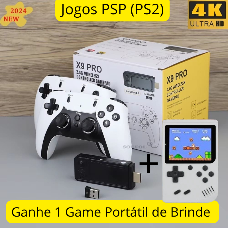 Game Stick 2.0 (JOGOS PSP Inclusos) + Game Portátil de BRINDE