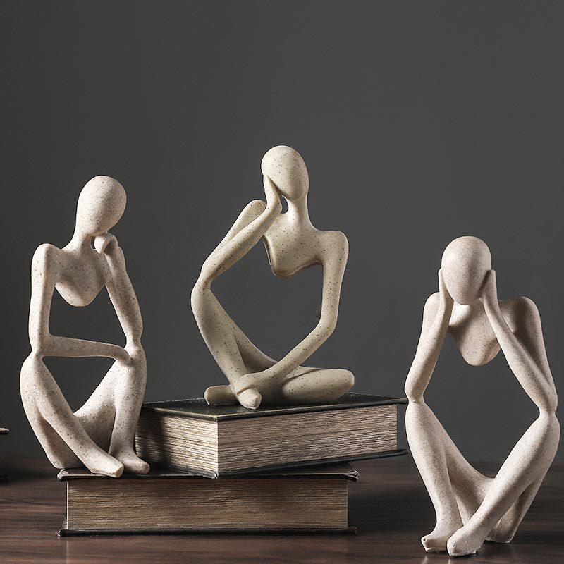 Escultura de Arte Moderna Pensador para Decoração - AMERYK