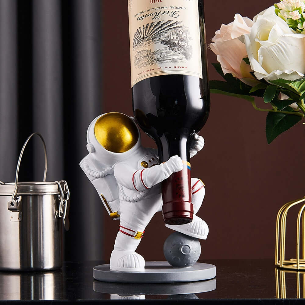 Suporte para Vinho Porta Garrafa de Vinho Decoração de Astronauta - AMERYK