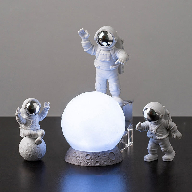 3-4 Pcs Decoração de Astronauta e Lua para Sala e Quarto - AMERYK