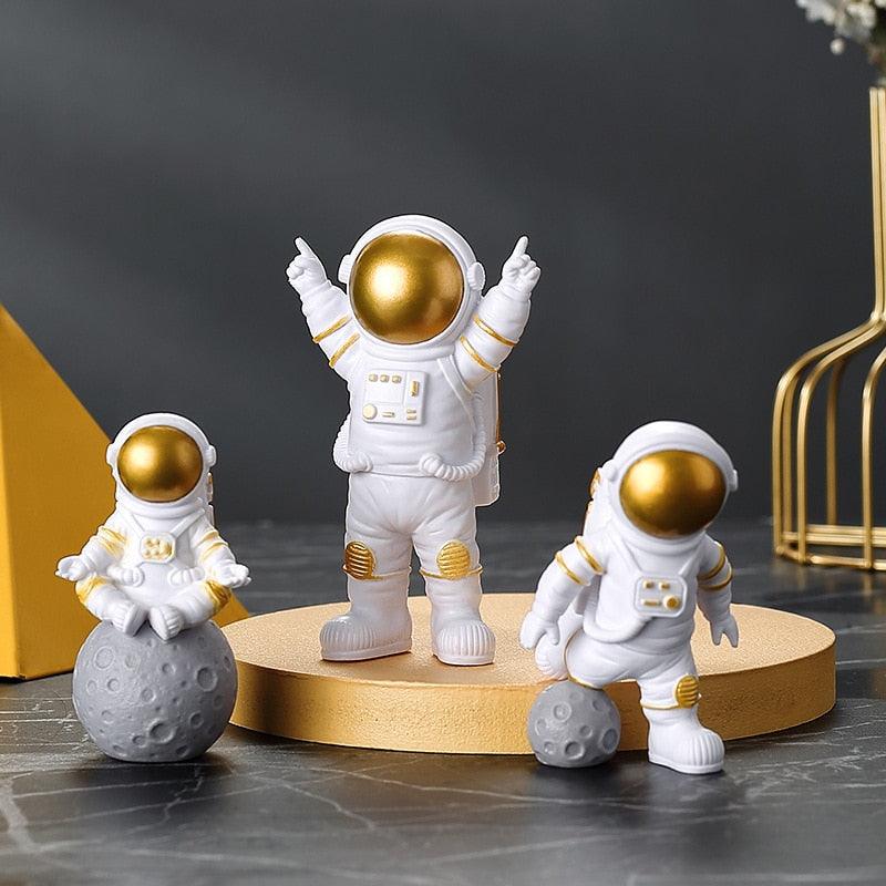 3 Pçs Escultura de Astronauta e Decoração para Casa - AMERYK